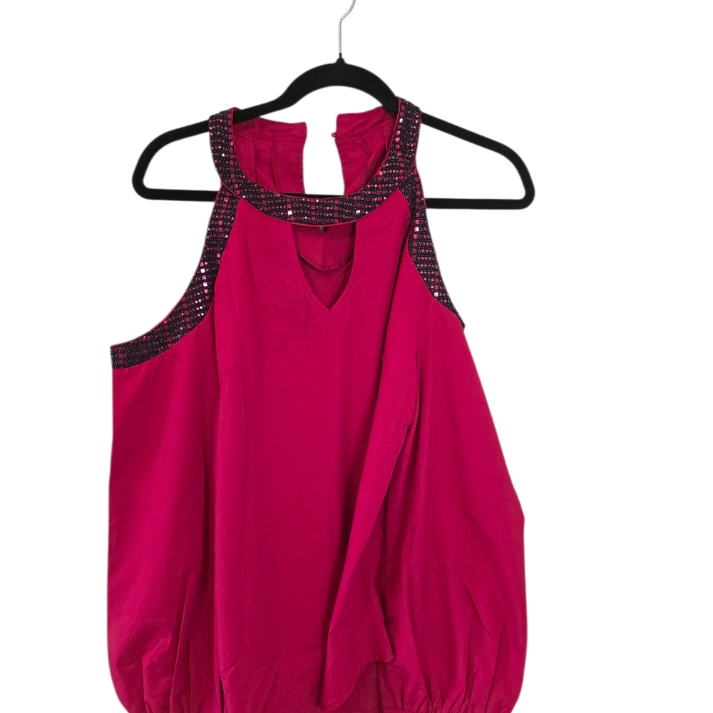 Muriells Closet Black & Red Cold Shoulder Top.